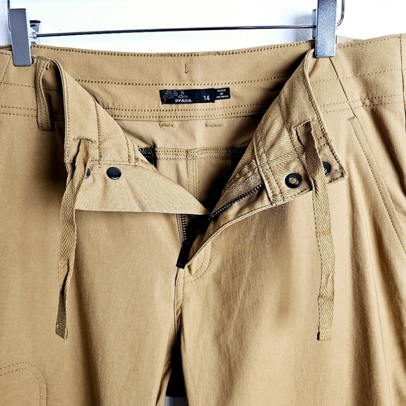 Prana Mustard Yellow Camel Capri Pants NWT - Picture 6 of 11
